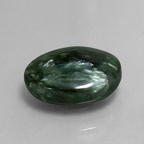 8.76克拉天然绿色绿泥石，椭圆形切割，16×12.1毫米，不透明