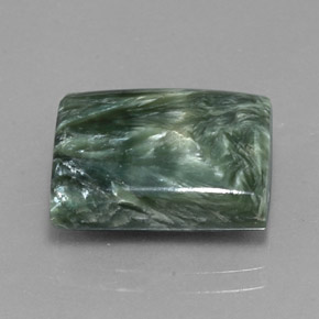 10.42克拉天然绿色绿泥石，长方形切工，16×12.1毫米，不透明