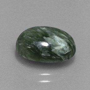 3.12克拉天然绿色绿泥石，椭圆形切割，11.6×7.8毫米，不透明