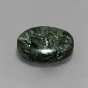 5.06克拉天然绿色绿泥石，椭圆形切割，13.9×10毫米，不透明