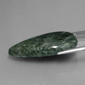 19.58克拉天然绿色绿泥石，梨形，29.4×17.5毫米，不透明