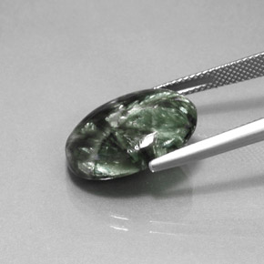 9.52克拉天然绿色绿泥石，椭圆形切割，18.3×14.1毫米，不透明