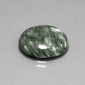 8.60克拉天然绿色绿泥石，椭圆形切割，17.3×14.4毫米，不透明