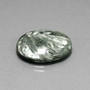 10.67克拉天然绿色绿泥石，椭圆形切割，20.1×15.1毫米，不透明