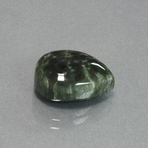 5.93克拉天然绿色绿泥石，梨形，13.8×9.8毫米，不透明
