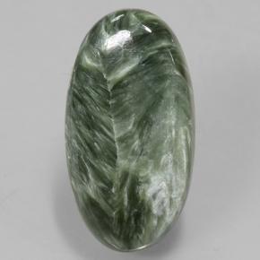 8.81克拉天然绿色绿泥石，椭圆形切割，22.4×11.8毫米，不透明