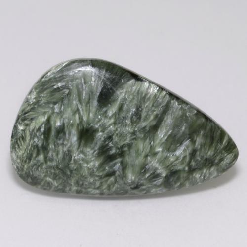 17.23克拉天然绿色绿泥石，异形，32.3×20毫米，不透明