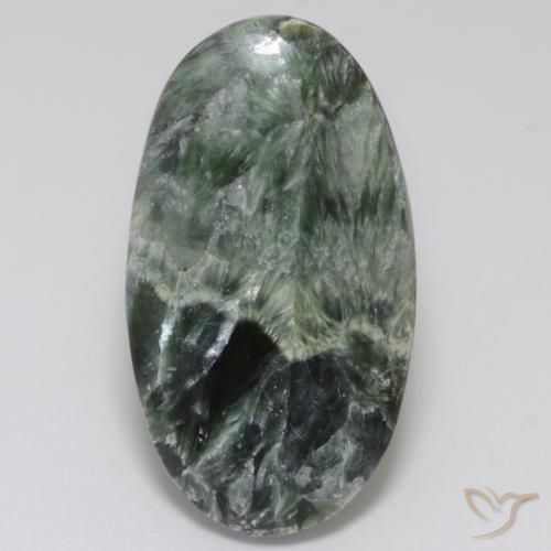 16.06ct 天然 中绿色 绿龙晶, 椭圆形, 不透明