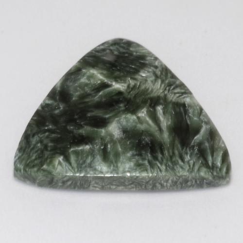 12.51克拉天然绿色绿泥石，三角形，22.6×21.7毫米，不透明