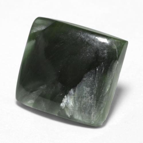 4.03克拉天然绿色绿泥石，方形，11.6×10.8毫米，不透明