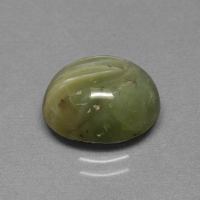 2.95克拉天然绿色蛇纹石，椭圆形切割，11×8.7毫米，不透明