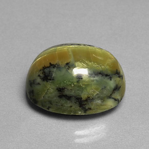 10.26克拉天然绿色蛇纹石，椭圆形切割，16.3×12.1毫米，不透明