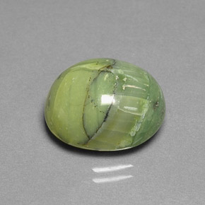 8.56克拉天然绿色蛇纹石，椭圆形切割，15.1×12.6毫米，不透明