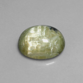 3.97克拉天然绿色蛇纹石，椭圆形切割，12.6×10毫米，不透明