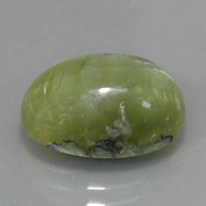 5.32克拉天然绿色蛇纹石，椭圆形切割，14×10.2毫米，不透明