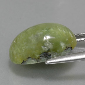 5.32克拉天然绿色蛇纹石，椭圆形切割，14×10.2毫米，不透明
