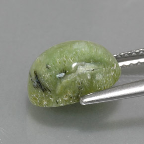 2.57克拉天然绿色蛇纹石，椭圆形切割，10.4×8.5毫米，不透明