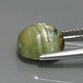 2.93克拉天然绿色蛇纹石，椭圆形切割，10.2×8.7毫米，不透明