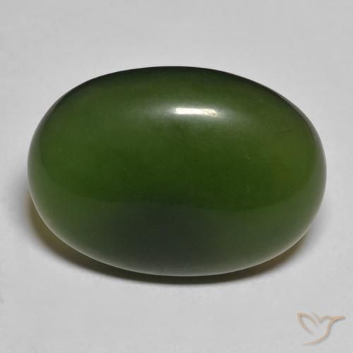 12.91ct 天然 暗绿色 蛇纹石, 椭圆形, 半透明