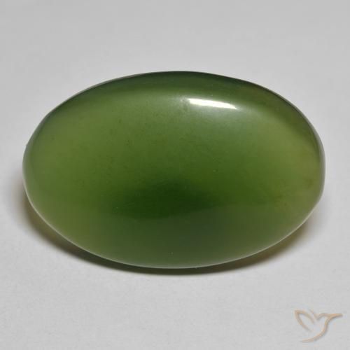 28.19ct 天然 暗绿色 蛇纹石, 椭圆形, 半透明