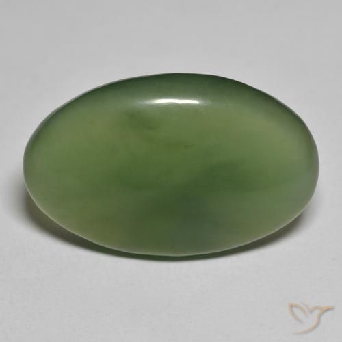 23.11ct 天然 暗绿色 蛇纹石, 椭圆形, 半透明