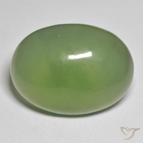 37.39ct 天然 暗绿色 蛇纹石, 椭圆形, 半透明