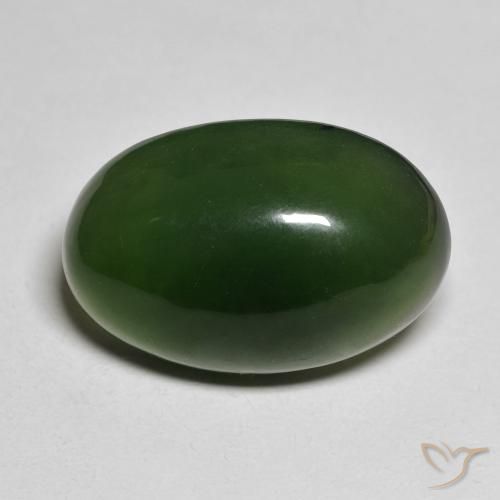 18.23ct 天然 暗绿色 蛇纹石, 椭圆形, 半透明