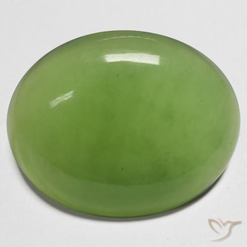 18.71ct 天然 中绿色 蛇纹石, 椭圆形, 半透明