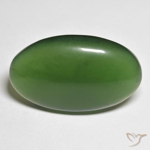 24.76ct 天然 森林绿 蛇纹石, 椭圆形, 半透明
