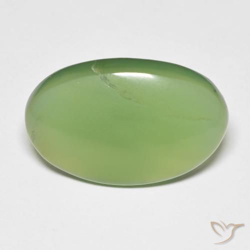 10.29ct 天然 中绿色 蛇纹石, 椭圆形, 半透明