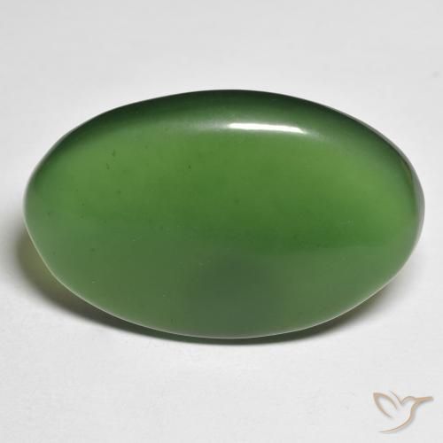 25.99ct 天然 森林绿 蛇纹石, 椭圆形, 半透明