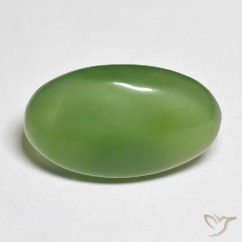 8.81ct 天然 森林绿 蛇纹石, 椭圆形, 半透明