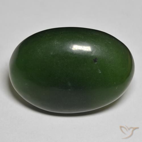 30.32ct 天然 暗绿色 蛇纹石, 椭圆形, 半透明