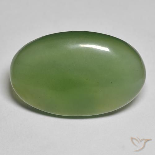 22.18ct 天然 大地绿 蛇纹石, 椭圆形, 半透明