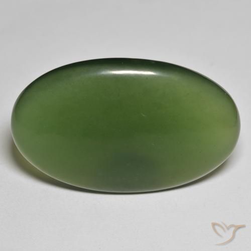 46.66ct 天然 暗绿色 蛇纹石, 椭圆形, 半透明