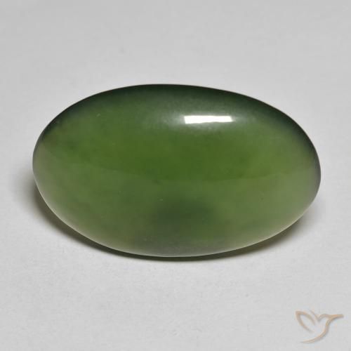 18.55ct 天然 海藻绿 蛇纹石, 椭圆形, 半透明