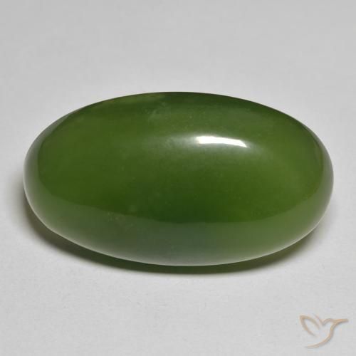 32.92ct 天然 暗绿色 蛇纹石, 椭圆形, 半透明
