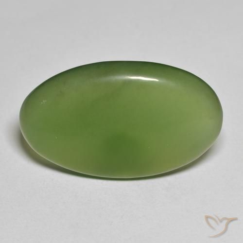 17.09ct 天然 海藻绿 蛇纹石, 椭圆形, 半透明