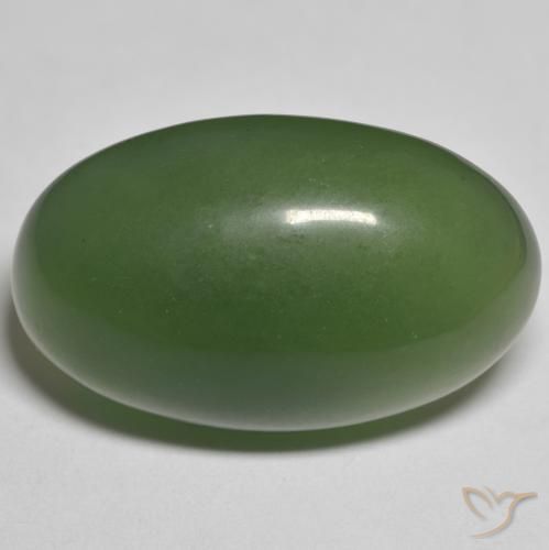 27.23ct 天然 暗绿色 蛇纹石, 椭圆形, 半透明