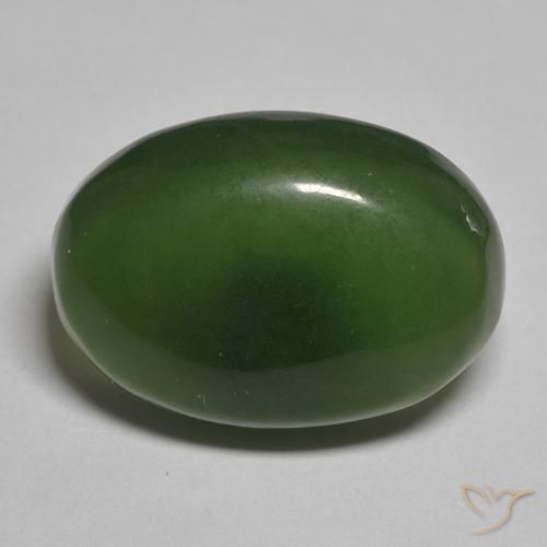 14.10ct 天然 暗绿色 蛇纹石, 椭圆形, 半透明