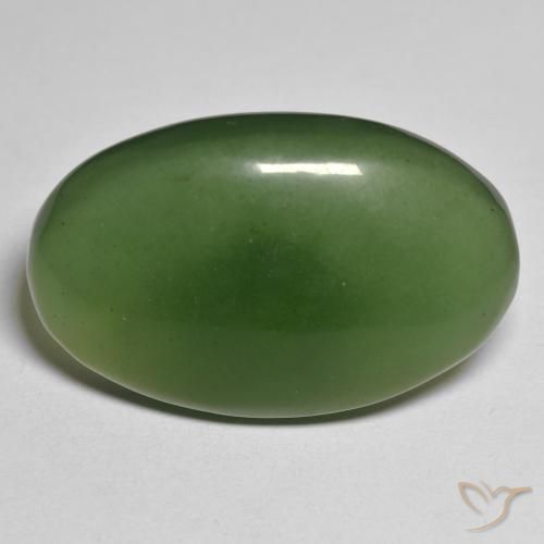 30.23ct 天然 暗绿色 蛇纹石, 椭圆形, 半透明