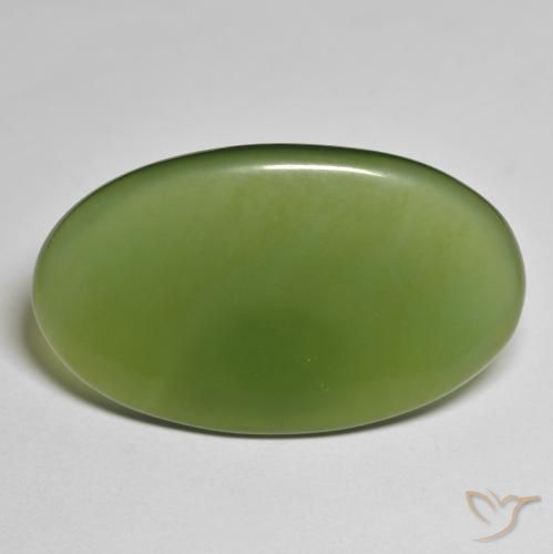 33.52ct 天然 暗绿色 蛇纹石, 椭圆形, 半透明