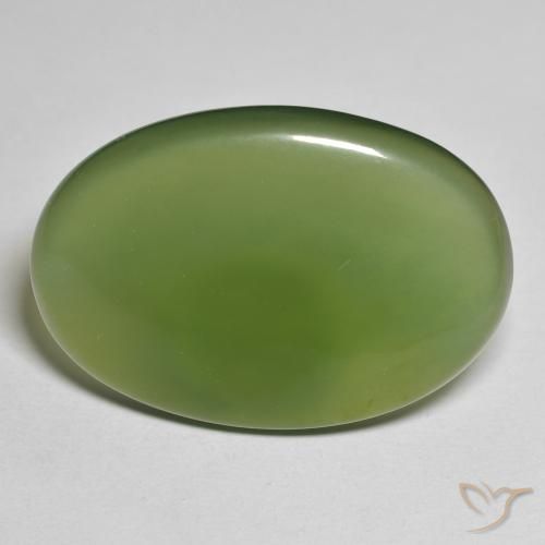 23.14ct 天然 海藻绿 蛇纹石, 椭圆形, 半透明