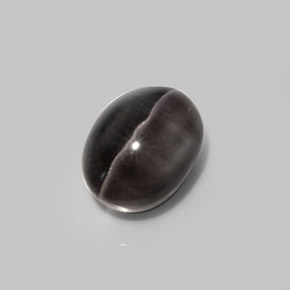 5.20克拉天然棕色Sillimanite Cat's Eye，椭圆形切割，10.5×8.1毫米，半透明