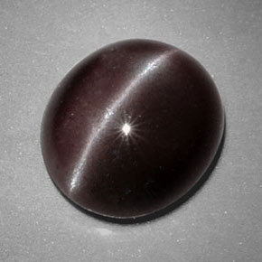 4.87克拉天然棕色Sillimanite Cat's Eye，椭圆形切割，11.9×10.6毫米，不透明