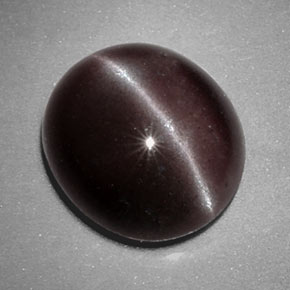 4.87克拉天然棕色Sillimanite Cat's Eye，椭圆形切割，11.9×10.6毫米，不透明