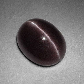 2.88克拉天然棕色Sillimanite Cat's Eye，椭圆形切割，10.2×8.1毫米，不透明