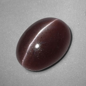 3.47克拉天然棕色Sillimanite Cat's Eye，椭圆形切割，11.8×8.5毫米，不透明