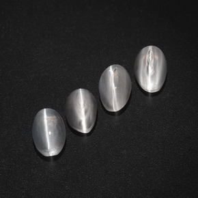 天然烟熏色Sillimanite Cat's Eye，椭圆形切割，6.5×3.9毫米，半透明