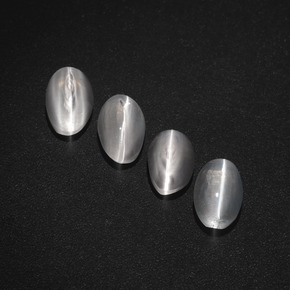 天然烟熏色Sillimanite Cat's Eye，椭圆形切割，6.5×3.9毫米，半透明